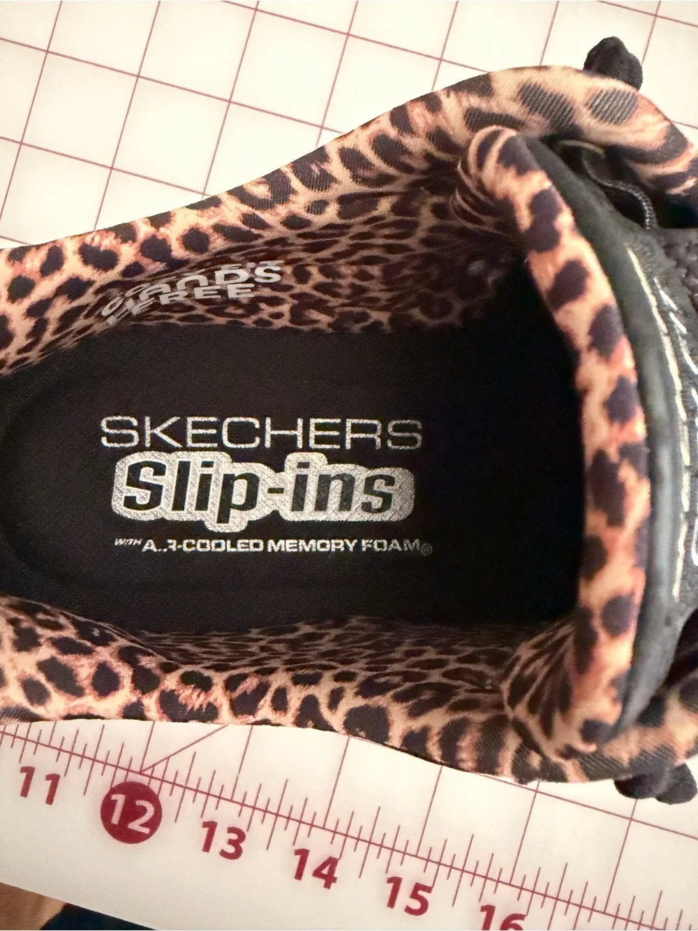 Skechers Cozy Fit Quilted Sneakers with Leopard Trim - Black